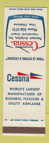 Matchbook Cover - Cessna Airplanes Tulsa OK Pennant Aviation