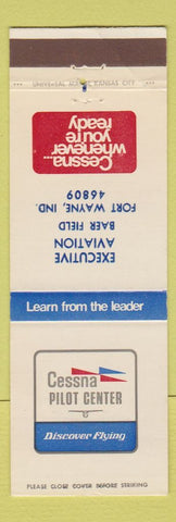 Matchbook Cover - Cessna Airplanes Fort Wayne IN
