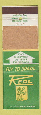 Matchbook Cover - Real Airline Fly to Brazil