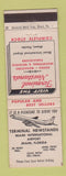 Matchbook Cover - Terminal News Stands Miami FL International Airport