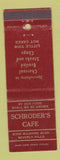 Matchbook Cover - Schroder's Cafe Beverly Hills CA