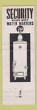 Matchbook Cover - Security Welco Winer Air Conditioner St Louis MO WEAR