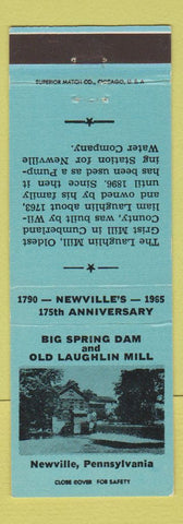 Matchbook Cover - Newville PA 175th Anniversary BLUE