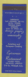 Matchbook Cover - Epicurean Restaurant Chicago IL