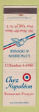 Matchbook Cover - Chez Napoleon French Restaurant New York City