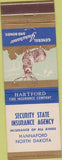 Matchbook Cover - Hartford Insurance Hannaford ND