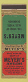 Matchbook Cover - Meyer's Jewelry Wilkes Barre PA