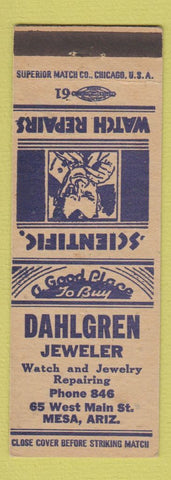Matchbook Cover - Dahlgren Jewelry Store Mesa AZ