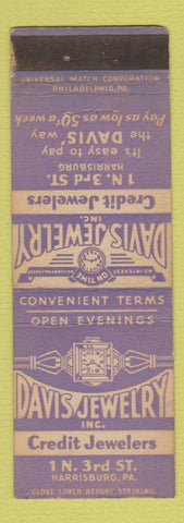 Matchbook Cover - Davis Jewelry Harrisburg PA WEAR