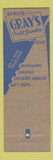 Matchbook Cover - Gray's Jewelers Tulsa OK
