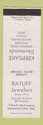 Matchbook Cover - Ratliff Jewelry Knightstown IN