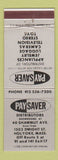 Matchbook Cover - Pay Saver Appliances TV Stereo Toys Holyoke MA DD Bean