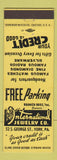 Matchbook Cover - International Jewelry York PA
