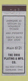 Matchbook Cover - Ohio Plating and Manufacturing Cleveland OH