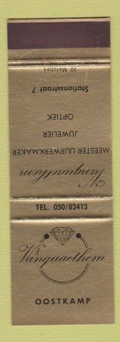 Matchbook Cover - Vanguaethem Jewelry Oostkamp Belgium SAMPLE