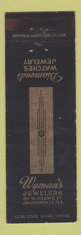 Matchbook Cover - Wyman's Jewelry Jacksonville FL