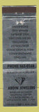 Matchbook Cover - Abdin Jewelry Little Rock AR