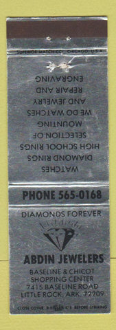 Matchbook Cover - Abdin Jewelry Little Rock AR