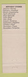Matchbook Cover - JR Cumberland Watch Maker Detroit MI