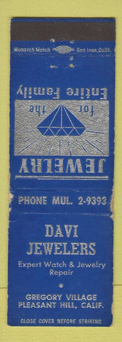 Matchbook Cover - David Jewelry Pleasant Hill CA WORN