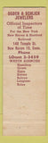 Matchbook Cover - Ogden & Schlick Jewelry New Haven CT