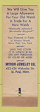 Matchbook Cover - Myron Jewelry St Paul MN WEAR