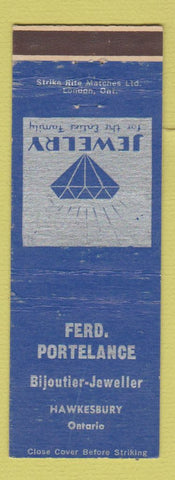 Matchbook Cover - Ferd Portelance Jewelry Hawkesbury ON WEAR