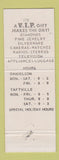 Matchbook Cover - VIP Catalog Showroom Taftville Danielson CA