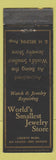 Matchbook Cover - World's Smallest Jewelry Store Des Moines IA WEAR
