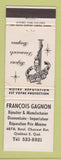 Matchbook Cover - Francois Gagnon Jewelry Quebec QC WEAR