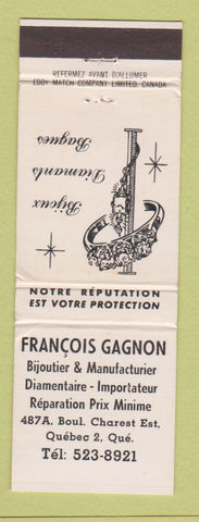 Matchbook Cover - Francois Gagnon Jewelry Quebec QC WEAR
