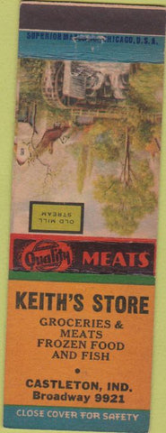 Matchbook Cover - Keith's Store Castleton IN
