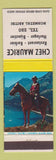 Matchbook Cover - Chez Maurice Restaurant Normetal Abitibi QC WORN