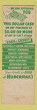 Matchbook Cover - Huberman's Credit Jewelers Philadelphia Lebanon PA Camden NJ
