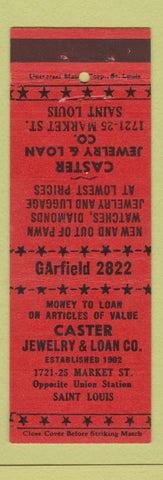 Matchbook Cover - Caster Jewelry Loan St Louis MO