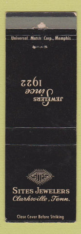 Matchbook Cover - Sites Jewelry Clarksville TN