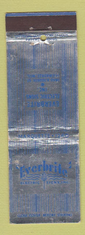 Matchbook Cover - Everbrite Electric Sings Milwaukee WI WEAR