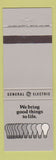Matchbook Cover - General Electric GE We Bring Good Things to Life