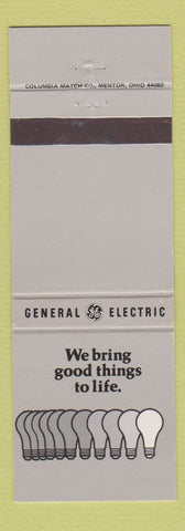 Matchbook Cover - General Electric GE We Bring Good Things to Life