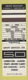 Matchbook Cover - Swift Devices Electrical Hamilton ON SAMPLE