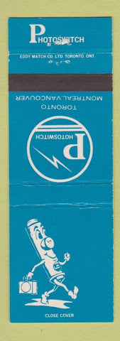 Matchbook Cover - Photoswitch Montreal Toronto Vancouver Electricity