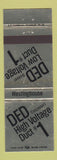 Matchbook Cover - DED High Voltage Duct Cincinnati OH Westinghouse