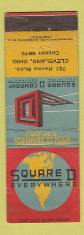 Matchbook Cover - Square D Electrical Equipment Cleveland OH STAINED