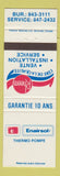 Matchbook Cover - Rheem Heating Air Conditioning QC