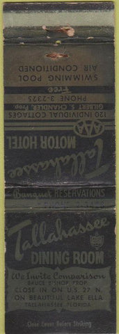 Matchbook Cover - Tallahassee Motor Hotel FL WEAR