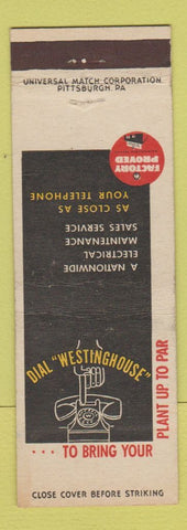 Matchbook Cover - Westinghouse Electrical Maintenance