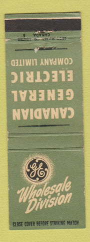 Matchbook Cover - GE Wholesale Electric  Canada WEAR