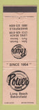 Matchbook Cover - Power Pumps Long Beach Bakersfield CA WEAR