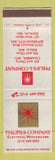 Matchbook Cover - Philips Electrical Wholesales Columbia MO Rolla Sedalia WEAR