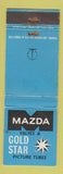 Matchbook Cover - Mazda Valves Gold Star Picture Tubes TV Bryant May UK WEAR